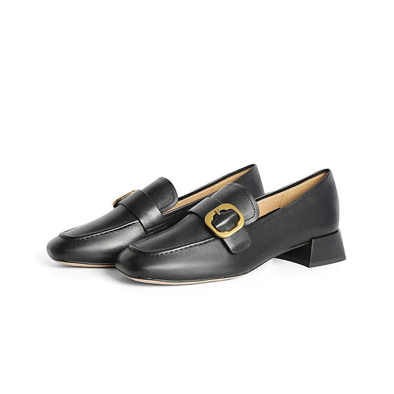 Chunky Heel Loafers