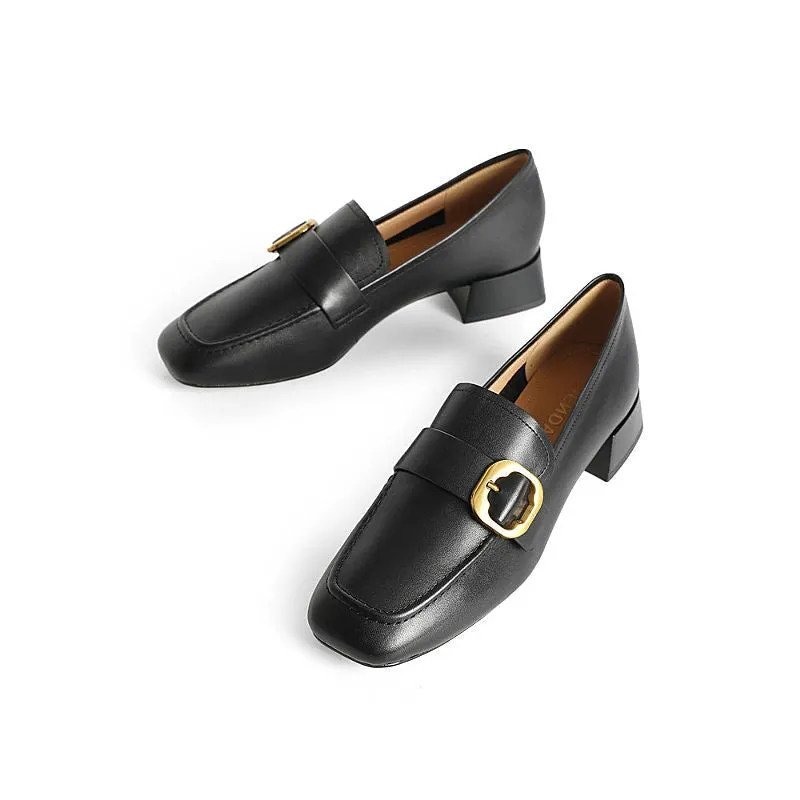 Chunky Heel Loafers