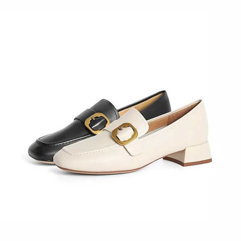 Chunky Heel Loafers