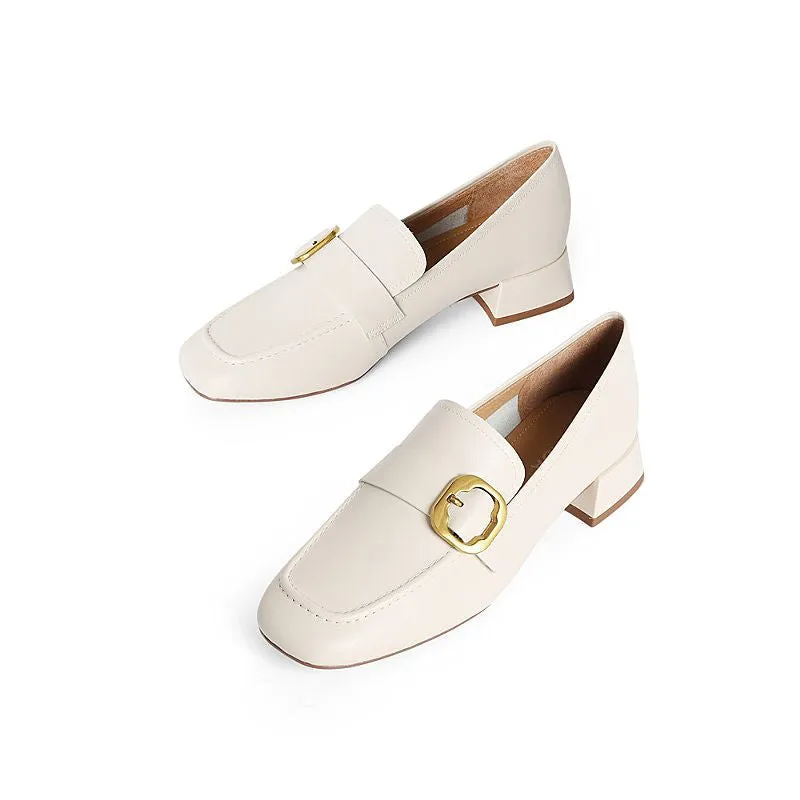 Chunky Heel Loafers