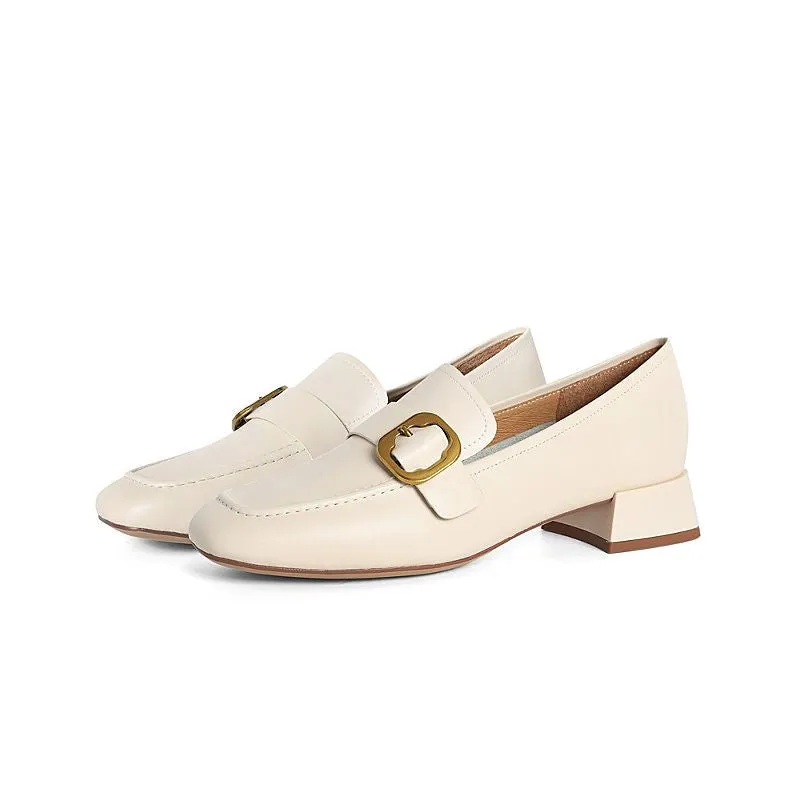 Chunky Heel Loafers