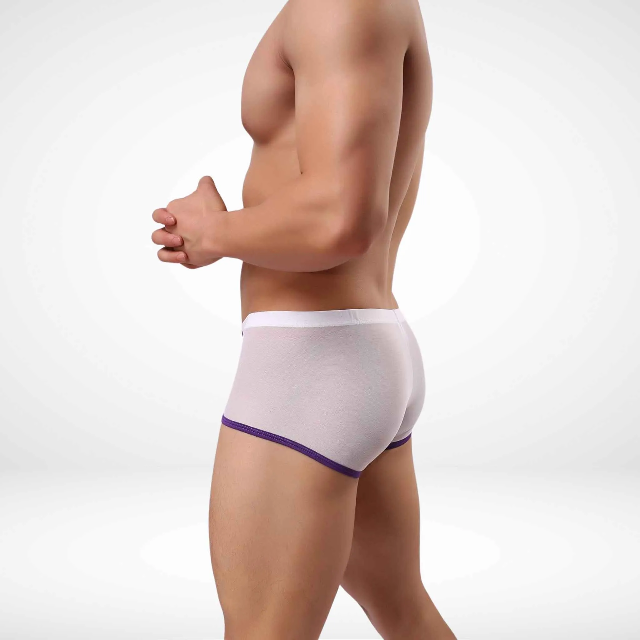 JJSOX Mesh See-Through Boxer Briefs