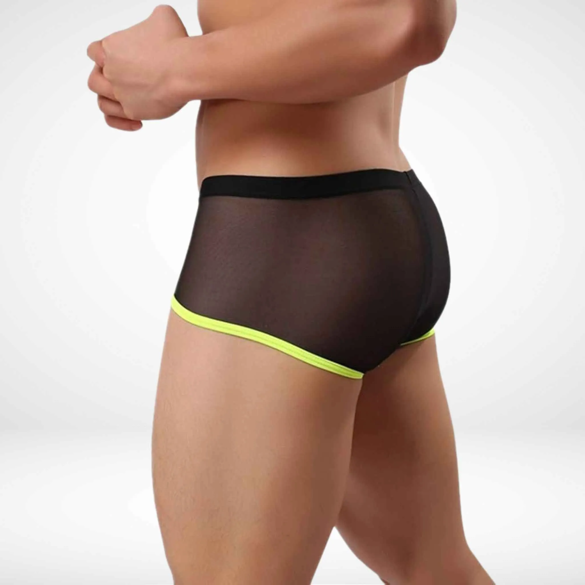JJSOX Mesh See-Through Boxer Briefs