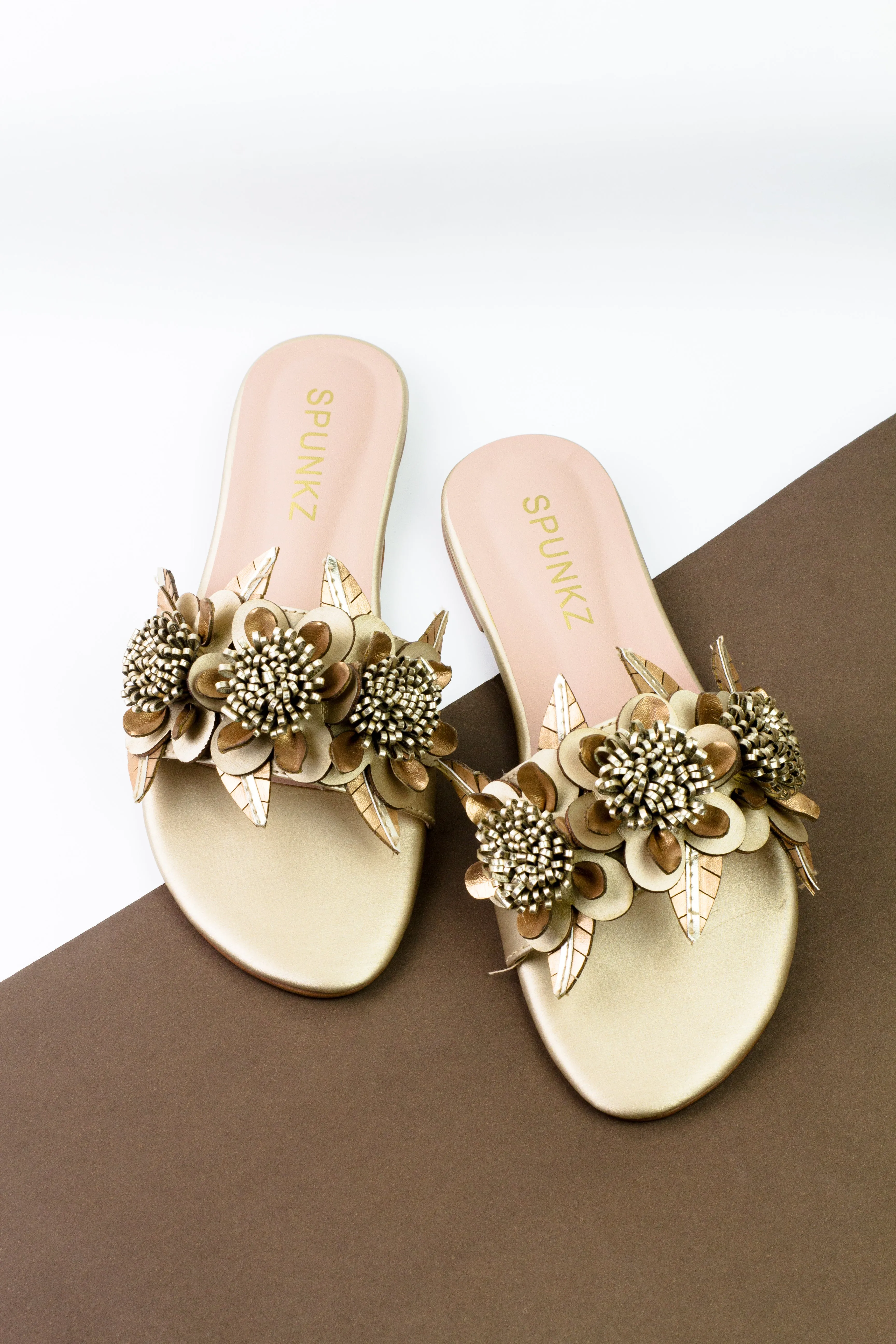 Lilico Floral Fancy Flat Slippers Slides