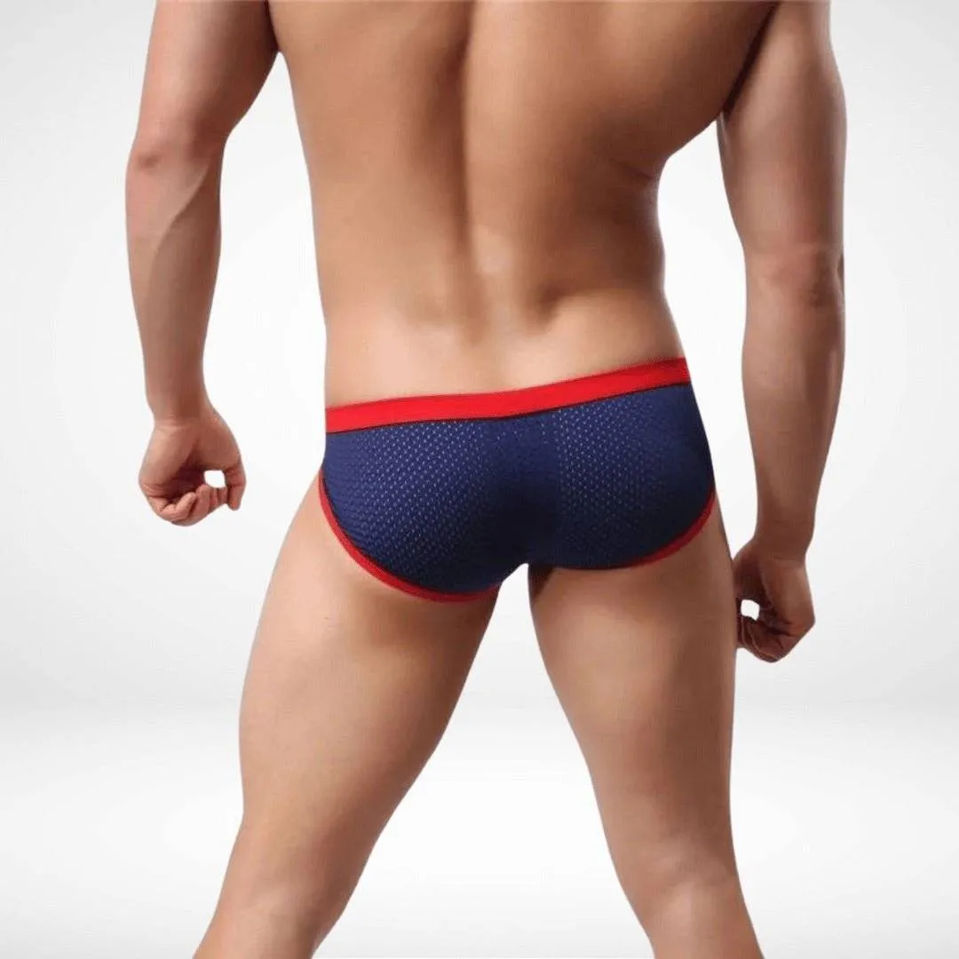 Mesh Low-Rise Color Contrast Briefs
