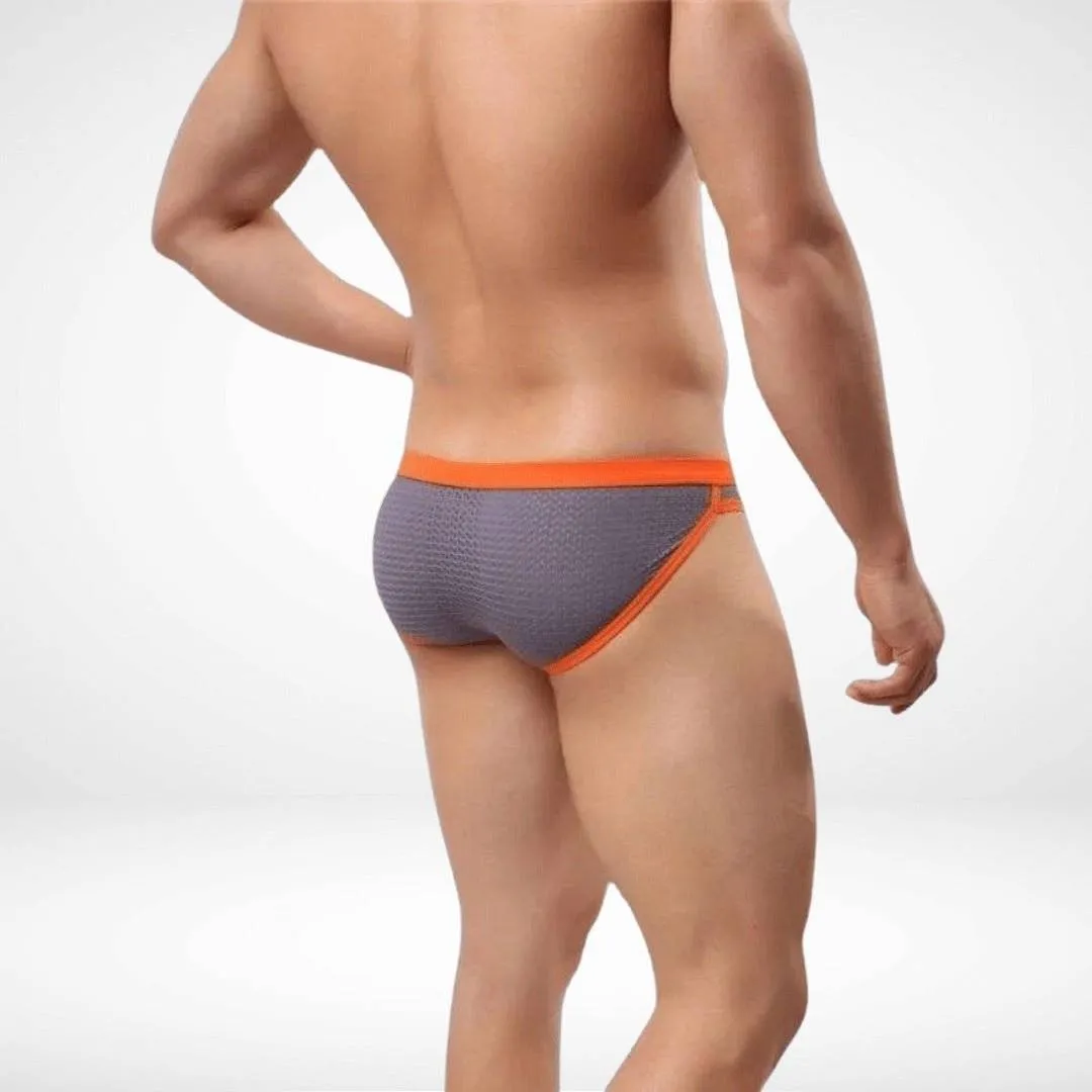 Mesh Low-Rise Color Contrast Briefs
