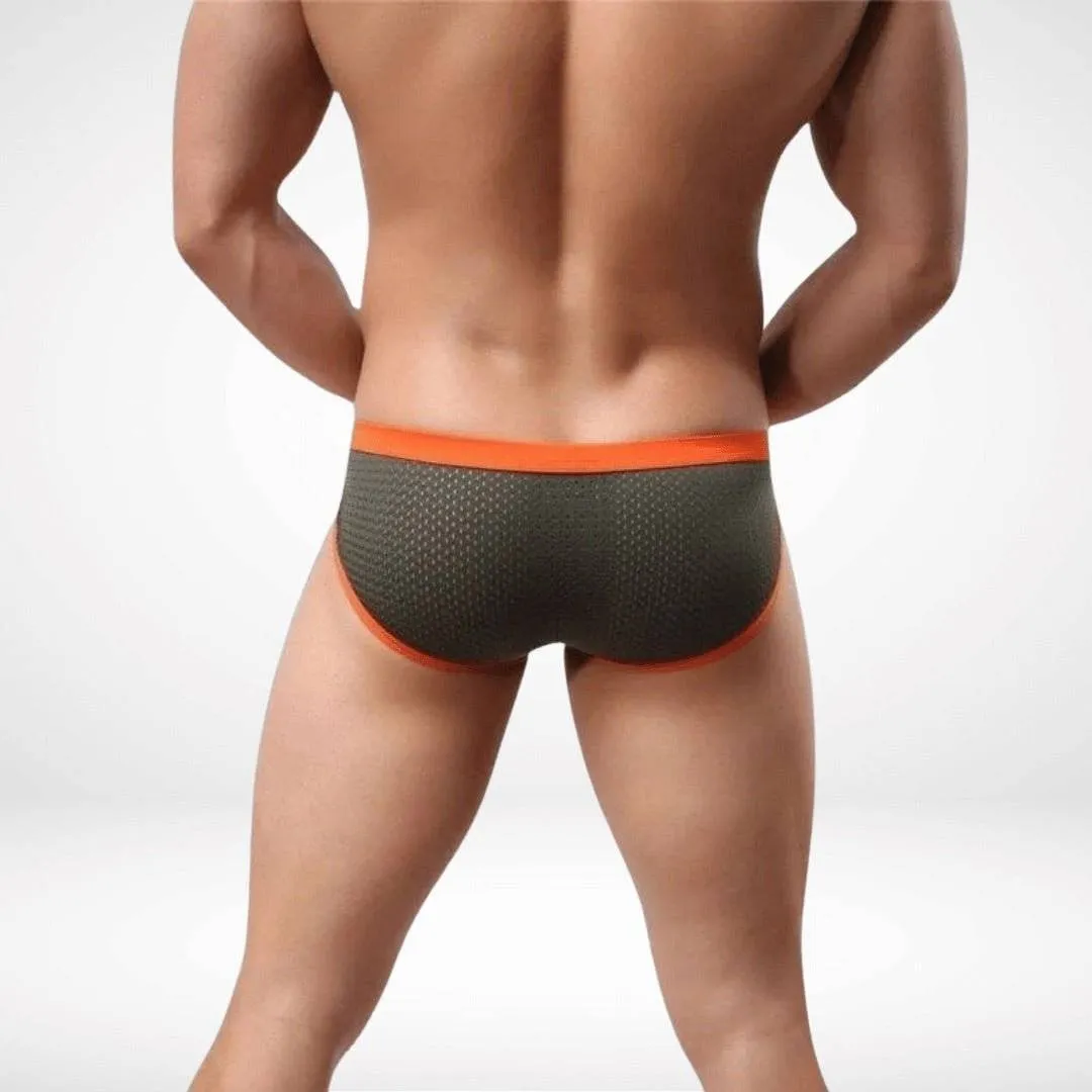 Mesh Low-Rise Color Contrast Briefs