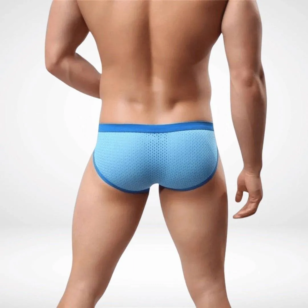 Mesh Low-Rise Color Contrast Briefs