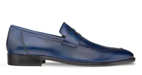 Mezlan Calfskin Penny Loafer Navy