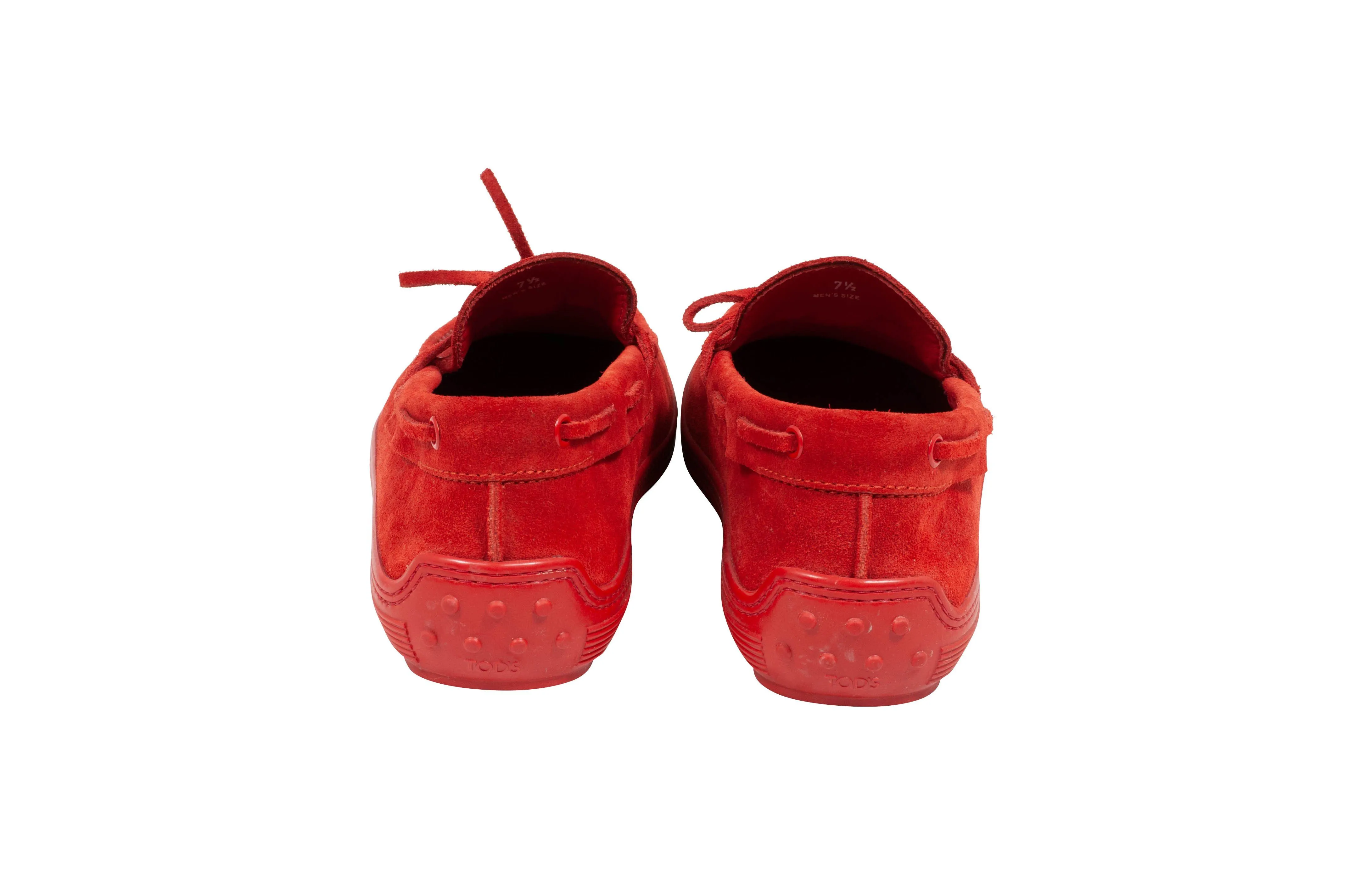Suede Moccasin Loafer (Red)