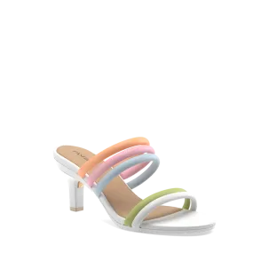 The Slide - White Multi Leather Rope 3 Stiletto